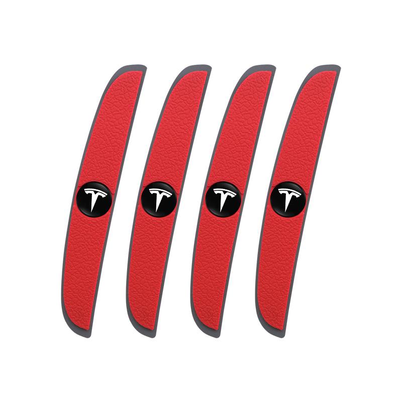 ALK1 4Pcs Rubber Anti Collision Strip Car Door Rearview Mirror Protector Stickers For Tesla Model 3 Y S X Cybertruck Juguete Roadster