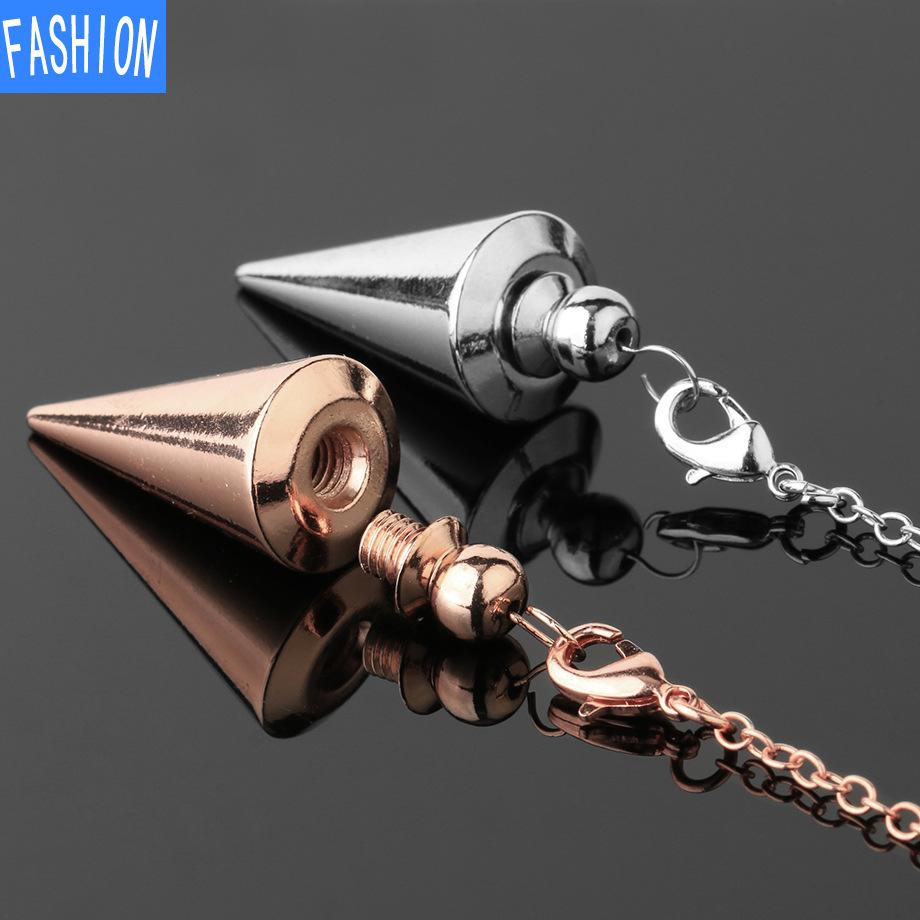Pendul flexibil Transfrontalier Pandantiv conic Colier detașabil din bronz placat cu metal