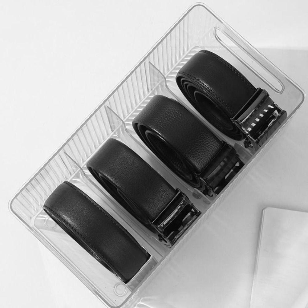 Acrylic Cosmetic Storage Box Large Capacity Transparent Desktop Skincare Basket Portable Kitchen Divided Organizer