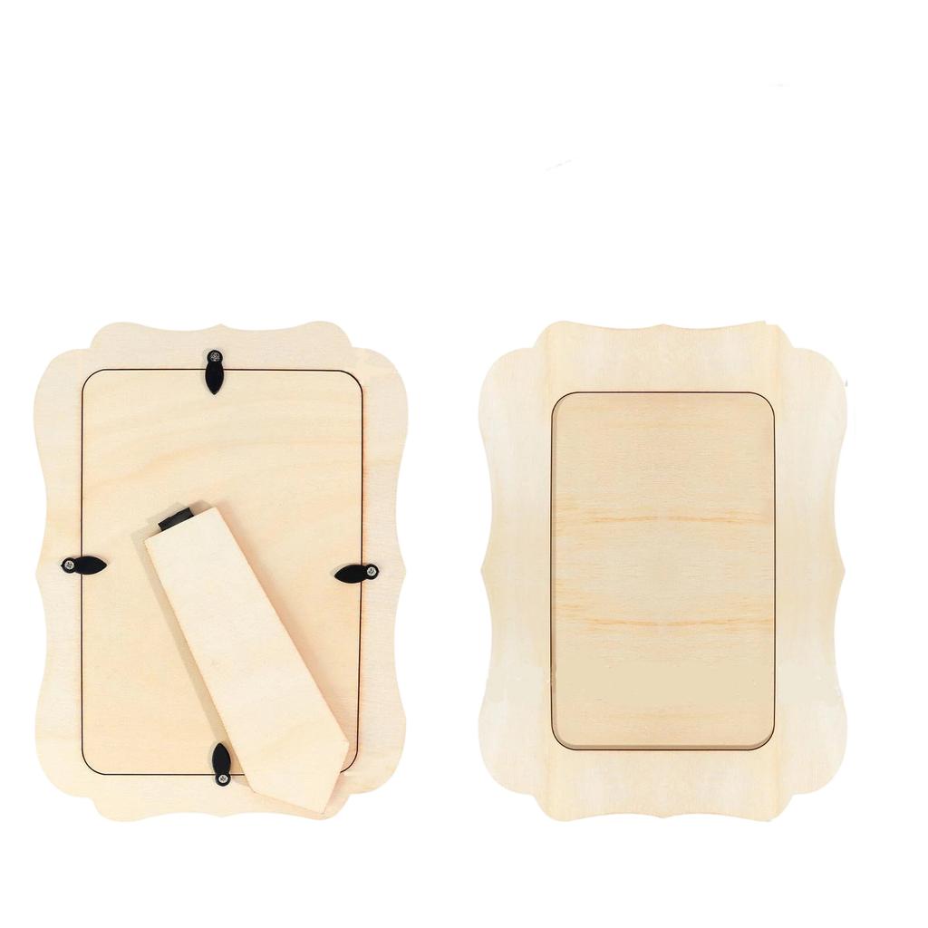 DIY Wooden Photo Frame with Wavy Edges Creative Craft Frame for Custom Decoration and Display Suitable for Various Craft Projects and Home Use