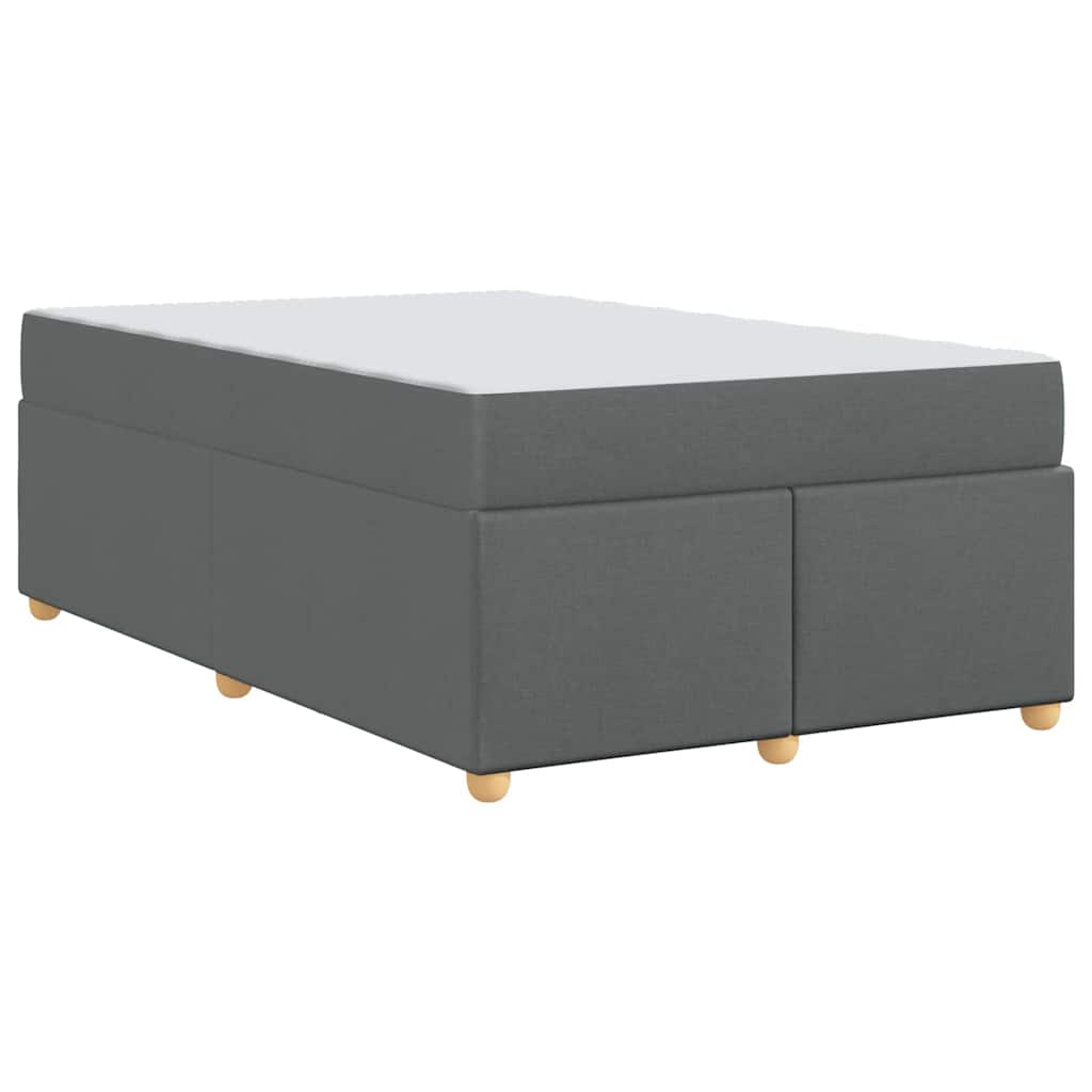 Bed Frame with Mattress Dark Gray 120 x 190 cm Fabric