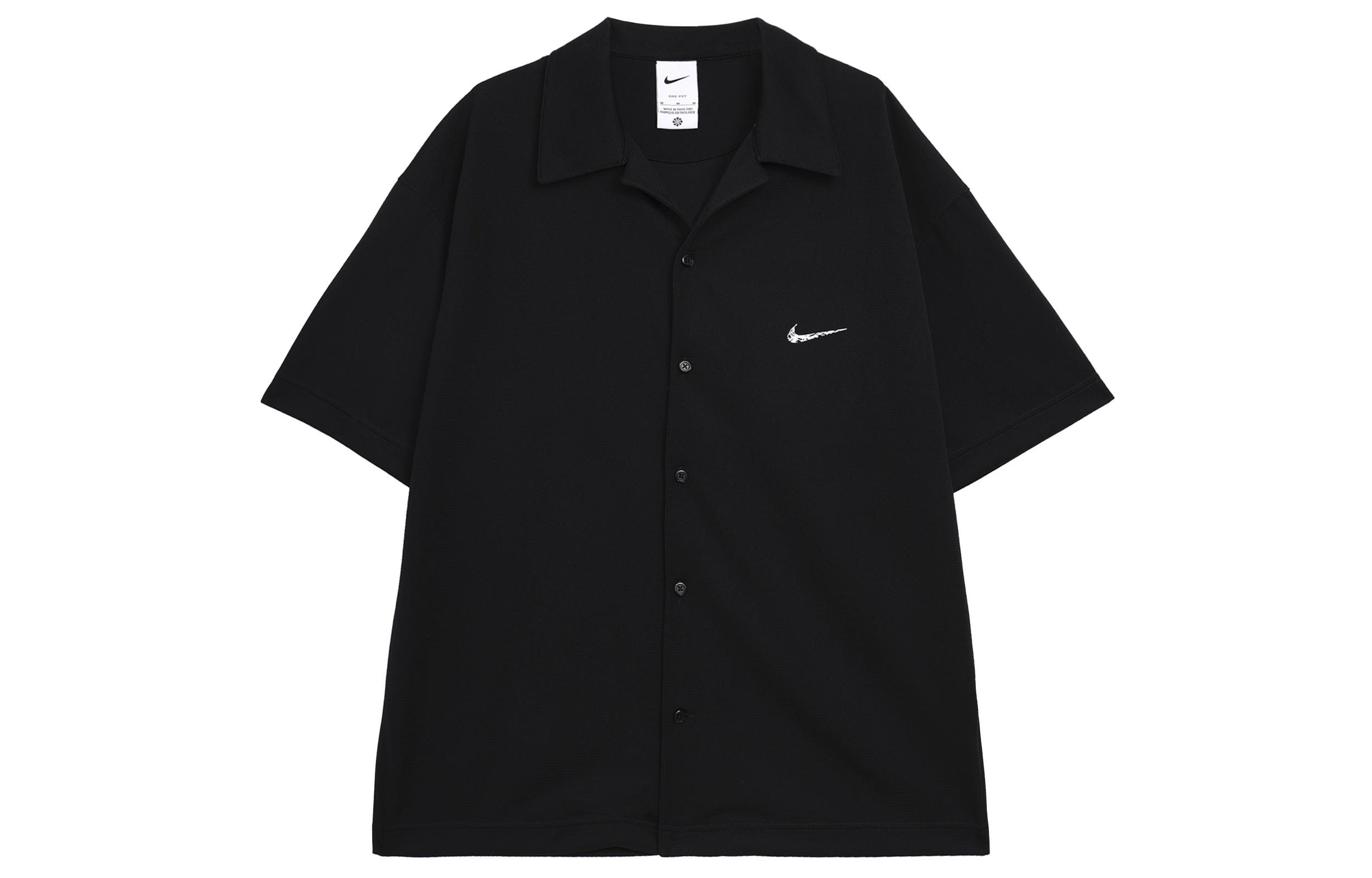 Nike Shirts Men s Black Lapel Moderate Other FB6985-010 L