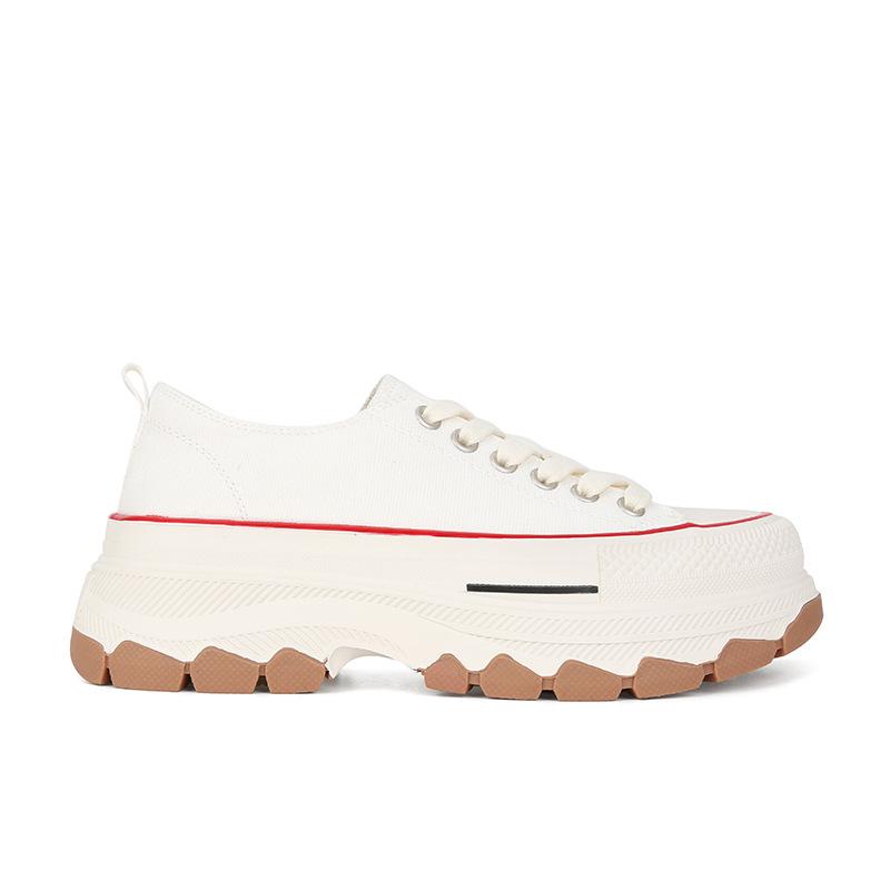 

2024 Женские парусиновые туфли высокого качества на массивной подошве и с волнами на носке для занятий спортом в колледже 38