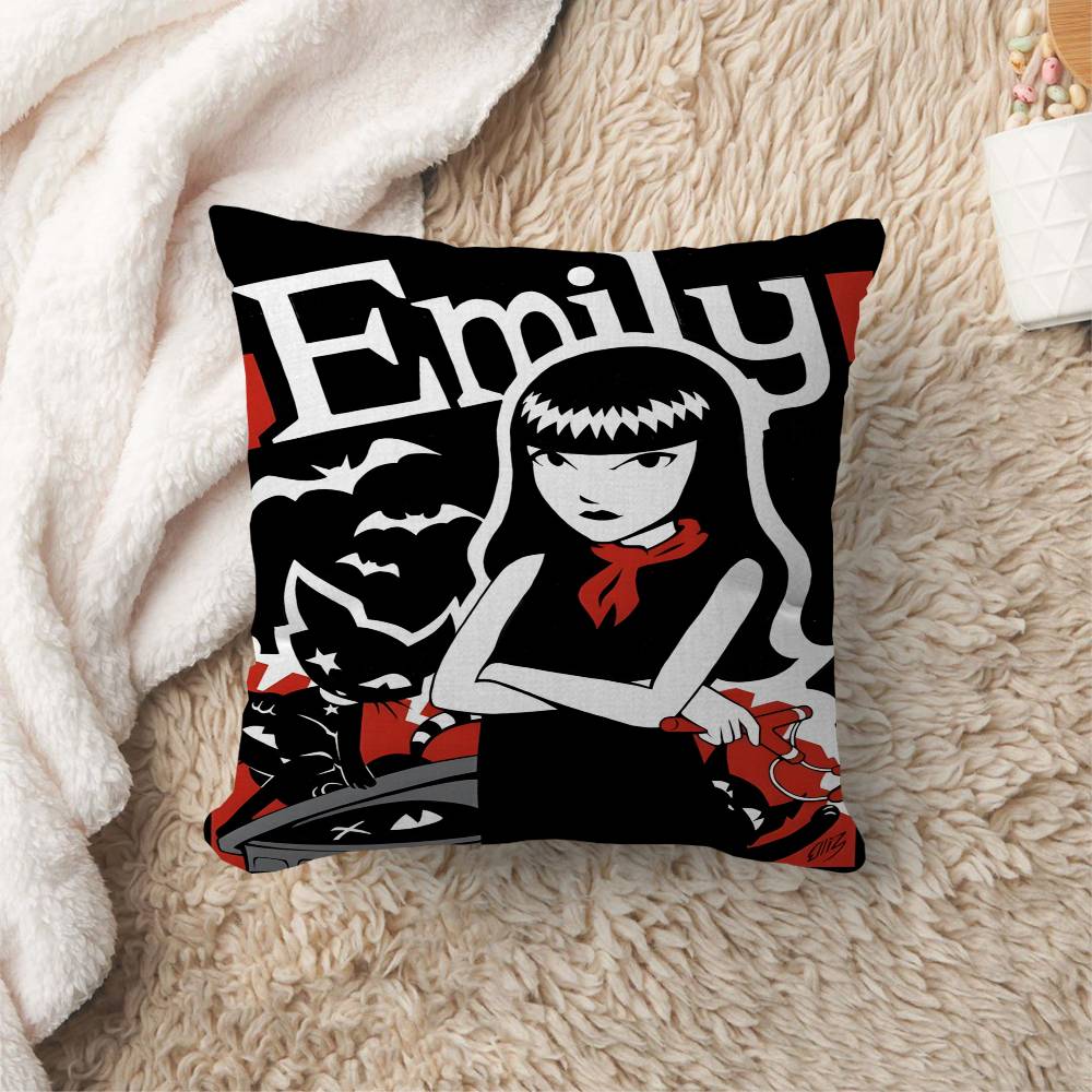 Comics Eemily The Sstrange Pillow Cover Design cushion Cover decor Holiday Decorati