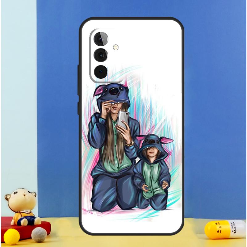 Super Mom Baby Girl Son Daughter Case For Samsung Galaxy A06 A56 A16 A36 A55 A35 A33 A53 A13 A23 A17 A54 A34 A14 A52 A32 A15
