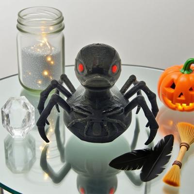 Halloween Duck Figurine 3D Printed Spider Duck Statue Horror Skeleton Ghost Duck for Home Bar Mantel Haunted House Decoration