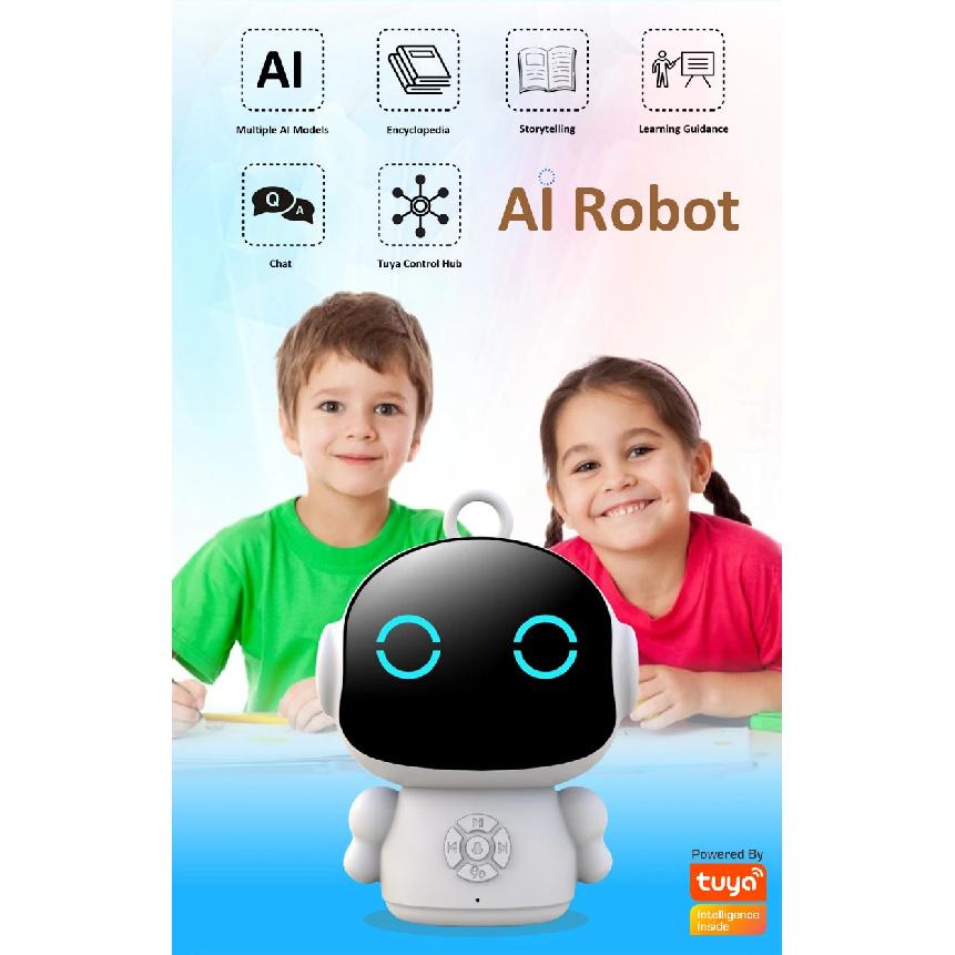 Tuya Smart AI Robot WiFi Early Education Toys for Children Speech Recognition & Voice Interactive Educational Learning Machine