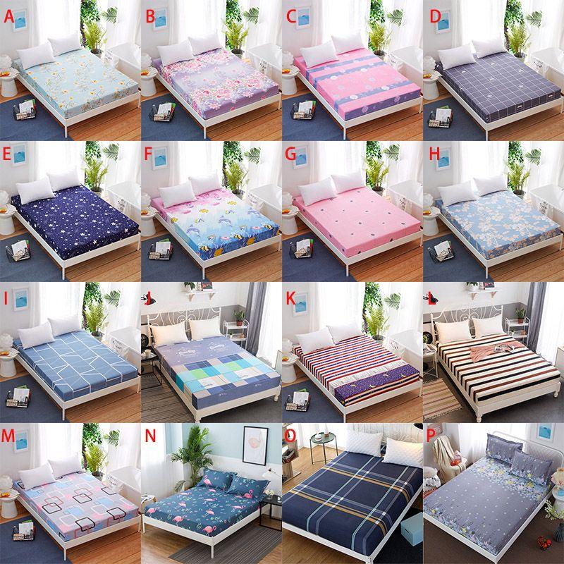 Elegantes Spannbettlaken mit Blumendruck für Einzel-, Doppel-, Queen- und King-Betten aus hochwertigem Polyester