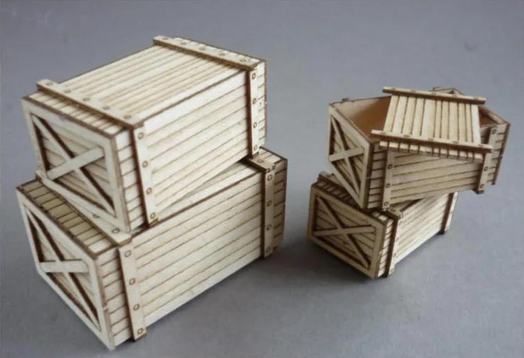 RT Diorama 1/35 Maßstab Holzkasten Set Nr.. 1 Miniaturzubehör RTD35550 (Landschaft)