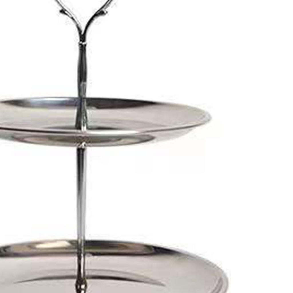 Desktop Shelf 2 Tier Counter Rack Shelf Stainless Steel Minimalist Round Countertop Stand for