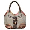Vintage Leinen Handtasche für Damen Nationaler Stil Top-Handle Tasche Mittleren Alters Damen Schultertasche Kunst Tote Mutter Geldbörse 2025