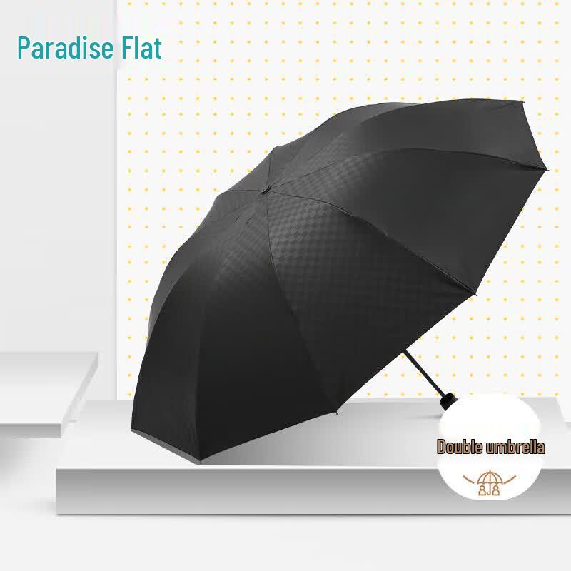 Paradise 10-Rib Double Foldable Rain/Sun Umbrella