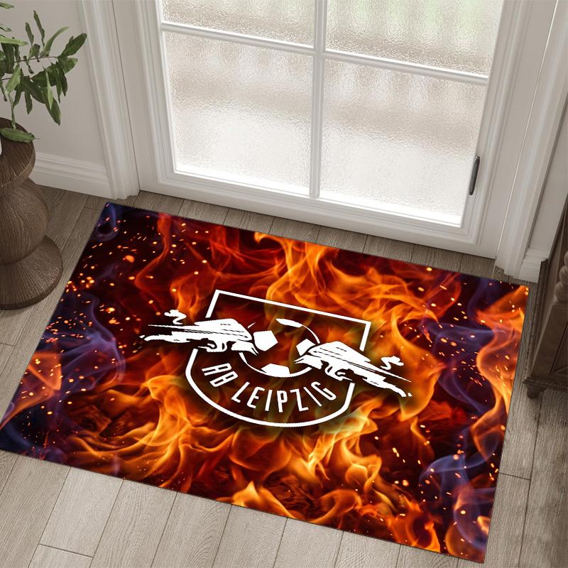 RB Leipzig Football Design Crystal Velvet Carpet Cozy Non?Slip Printed Rug For Bedroom Living Room Entrance
