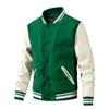 Baseball Coat Jacket Men's  And Winter New Casual Color Inserted Wool Coat