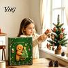 Christmas Advent Calendar 24 Day Countdown 2026 Gingerbread Man Calendar, Decoration for Kids Adults Adults, Festive Holiday Tabletop Tree Ornaments