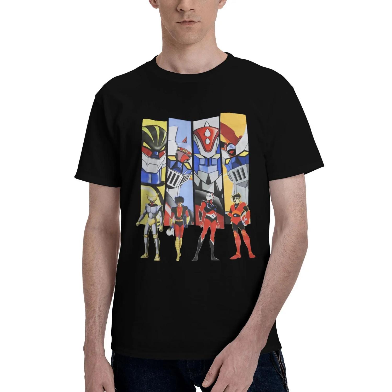 

Mazinger Z Anime Japanese 100% Cotton T-Shirt For Man Summer Streetwear T-Shirts Round Neck Hippie Tee Shirt Oversize Tops S разноцветный