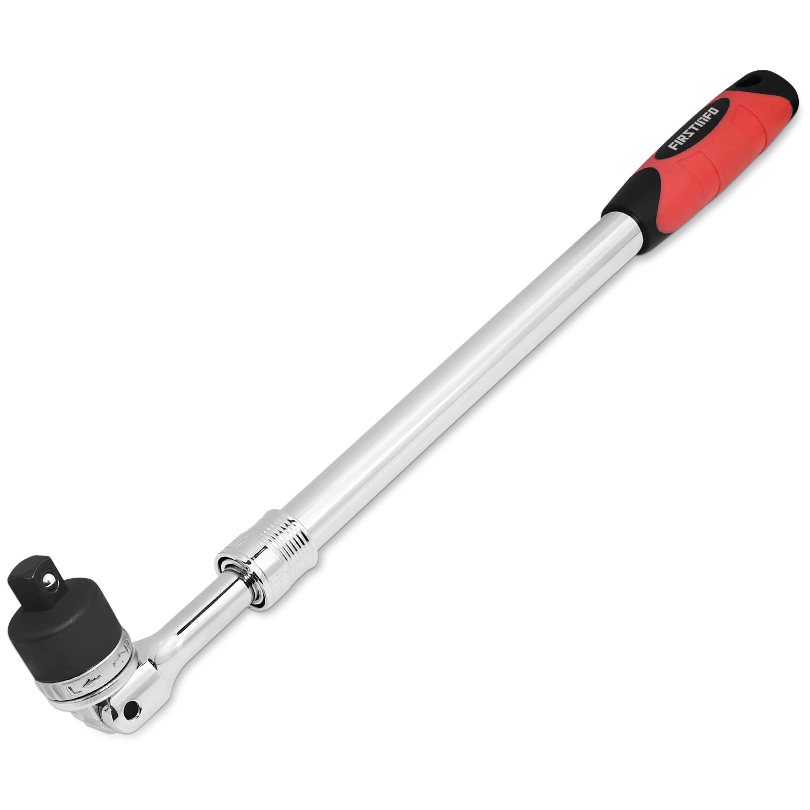 

Ryosho FIRSTINFO TOOLS Telescoping Spinner Handle with Ratchet Extends from 437mm to Breaker Bar Function, 12.7mm Drive, 577mm,