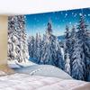 Forest Snow Christmas Tree Psychedelic Scene Home Decor Art Tapestry Bohemian Tarot Beautiful Room Wall