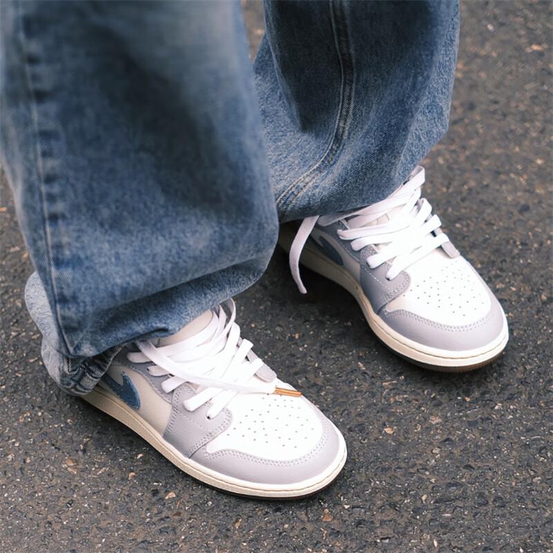 Air Jordan 1 Low SE GS Sashiko Kids Sneakers Cream Phantom Coconut-Milk FZ5046-041