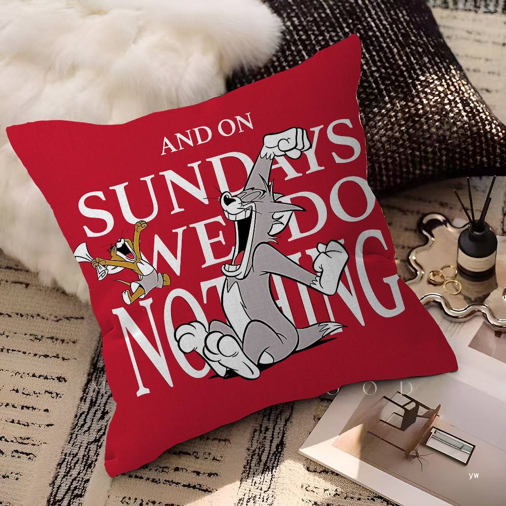 Cartoon Cute T-Tom And J-Jerry Pillow Anime Pillow Sofa Bed Head Pillow Cover Cushion Cover 45x45 Cm Fashion