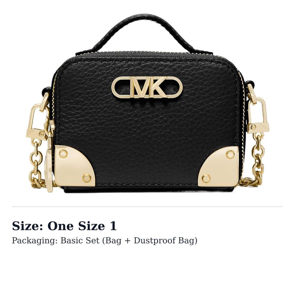 MICHAEL KORS Cow Leather Box Bag, Shoulder Bag, Crossbody Bag Mini Women's Black 32F3G9EC0L-001