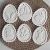 Easy Release Silicone Mold for Rabbit Eggs Pendant Handmade Easter Keychain Accessories Mould Handmade Craft Supplies