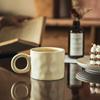 Huge Affordable Mug, Characteristic Hammer Pattern Breakfast Cup, Daily Couple Cup, Office Water Cup, Slightly Flawed And Simple