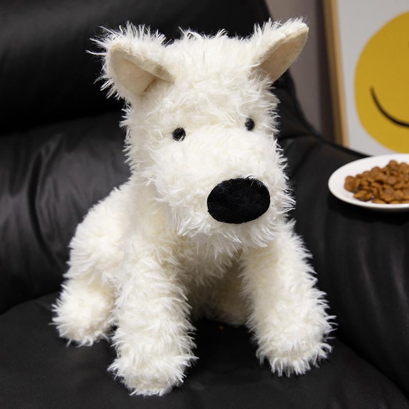 Dog Bowtie Schnauzer  West Highland White Terrier Plush Toy Dolls Kids Gift