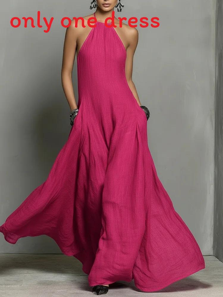 Summer Women Dress With Backless Design For Casual Travel And Party Wear