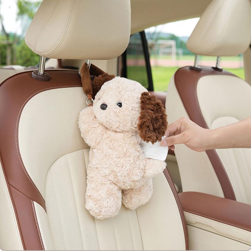 Dog Shaped Wall Mounted Tissue Box for Home Decoration Hanging Car Paper Towel Holder Home Decoration Accessories