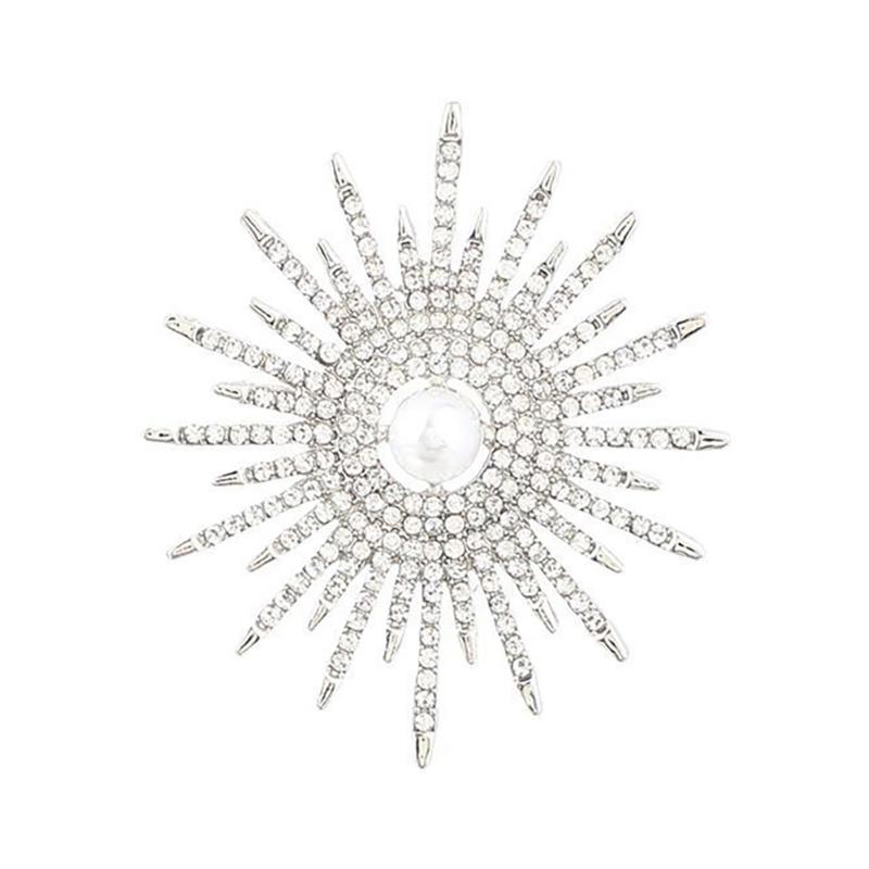 

Элегантные броши в виде цветка солнца для женщин, брошь на лацкан пальто, аксессуары серебряный