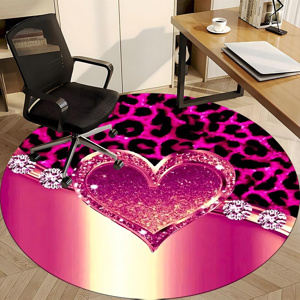 1pc Heartbeat Chair Carpet for Office - Durable, Ideal for Chair Mats, Stylish & Functional Decorative Rug yy260203090