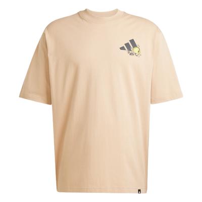 adidas Grafica del Sole Positivo Comoda Moda Versatile Casual T-shirt a Maniche Corte Top Unisex Sabbia Calda JZ3259