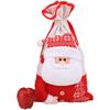 Large Christmas Drawstring Present Bag For Kids Elderly Candy Santa Snowman Christmas Large Santa Claus Bags For Xmas Present