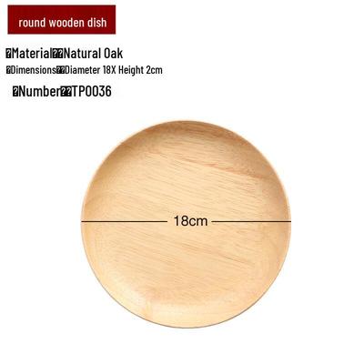 Japanese Style Round Solid Wood Serving Tray