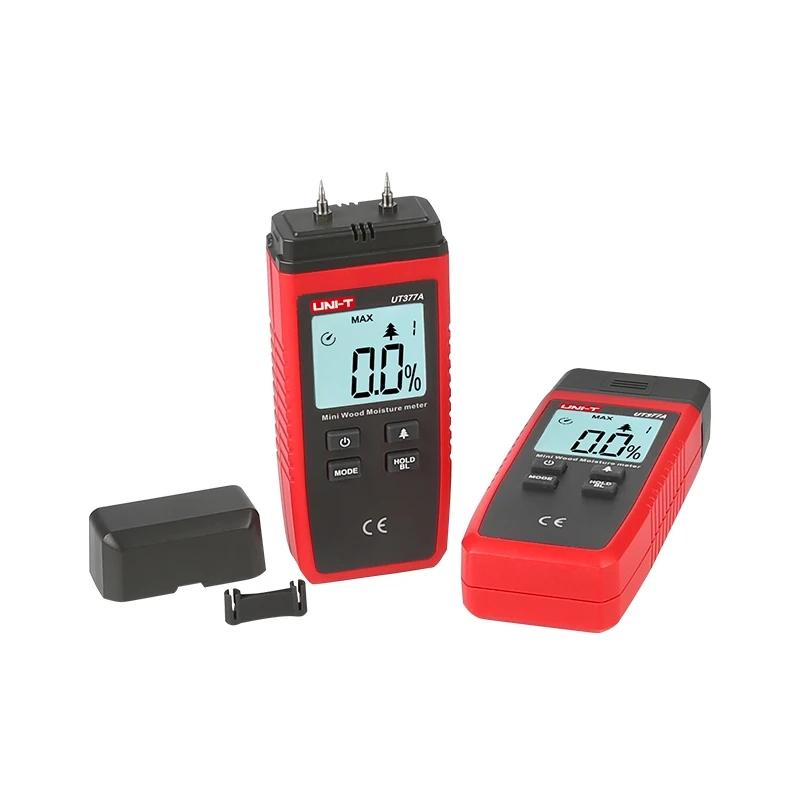  UT377A Digital Wood Moisture Meter Hygrometer Humidity Tester for Paper Plywood Wooden Materials LCD Backlight