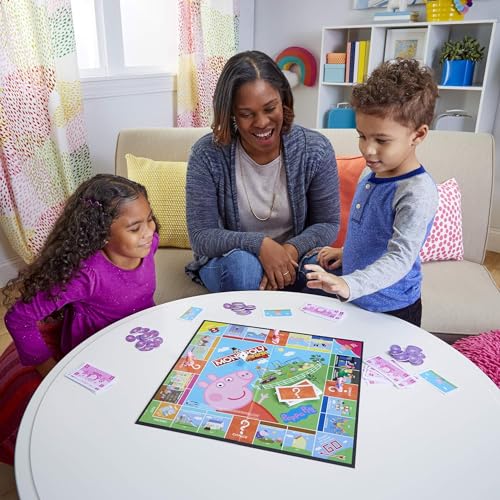 Monopoly Junior Peppa Pig Edition Board Game, 2-4 Players, Kids' Indoor Game, Peppa Pig Toys and Games, Ages 5+ (Amazon Exclusive) [Parallel Import]