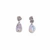 Ice melting·Natural freshwater iridescent crushed silver baroque pearl earrings S9Sterling silver asymmetrical earrings