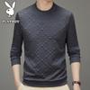 PLAYBOY Men's Casual Crew Neck Long Sleeve Pullover Sweater