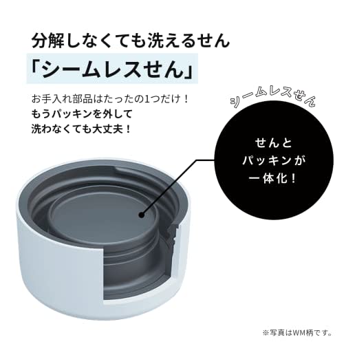 ZOJIRUSHI Water Bottle Screw Stainless Steel Mug Seamless 0.48L Slate Black SM-ZA48-BM