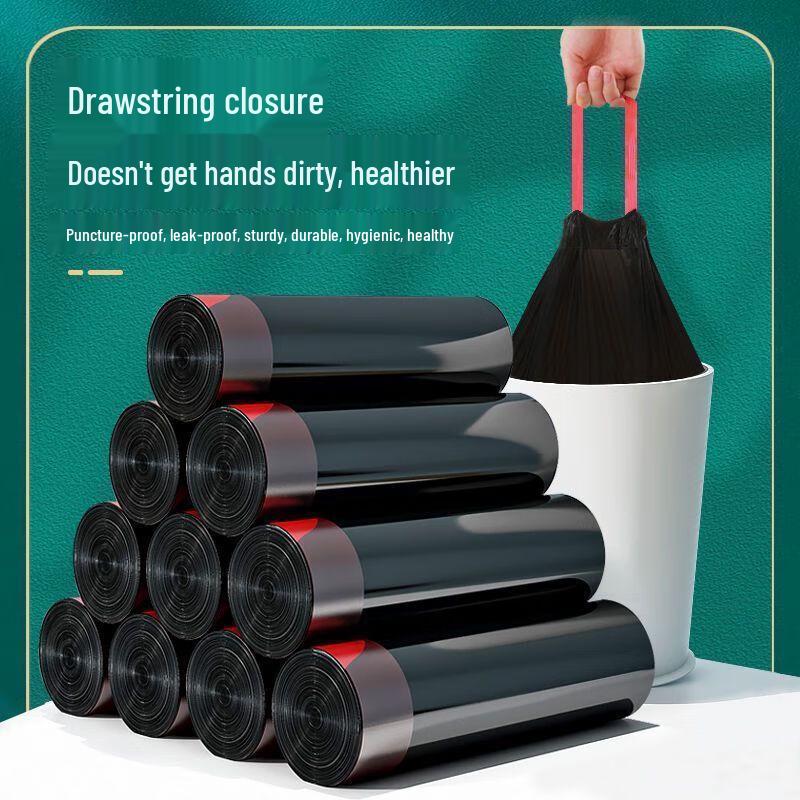 Extra Thick Black Drawstring Garbage Bags