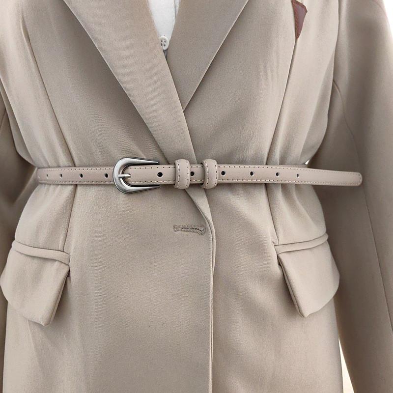 Minimalist Style Womens Waist Belt Metal Buckle Dress Suit Belt Shapewear