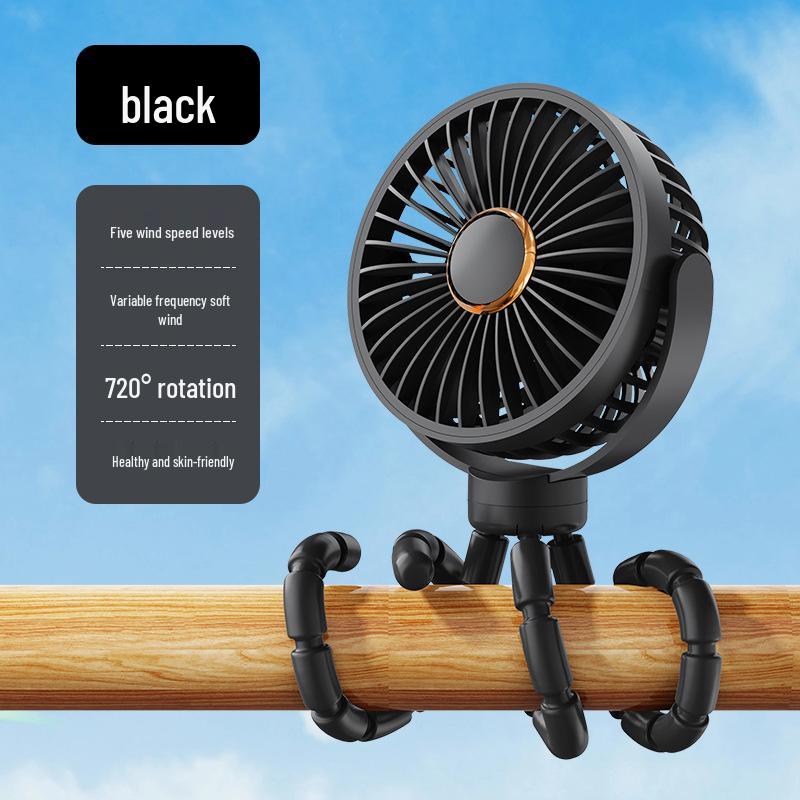 

Portable USB Octopus Fan: Silent, Head Shaking, Desktop & Stroller-Compatible for Outdoor Use 6-inch