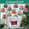 Sweater Ugly Themed Christmas Party Spiral Hang Ornaments Winter Festivities