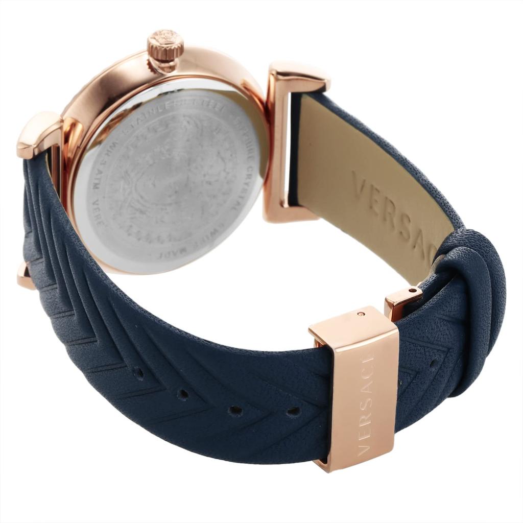 Uhr V-Motiv Blaues Zifferblatt Edelstahl Saphirglas Quarz 35MM Schweizer Uhr VERE01720 [Versace] V-MOTIF Damen [Artikel]