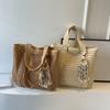 Summer Luxury Straw Woven Tote Bag Large Capacity Casual Tassel Handbag Fashion Beach Travel Shoulder Bag for Women