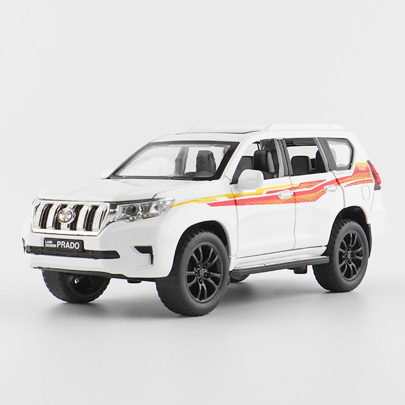 

1:32 Toyota LAND CRUISER Prado SUV High Simulation Diecast Car Metal Alloy Model Car Children s toys collection gifts белый