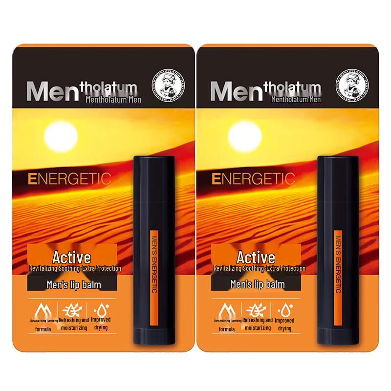 Бальзам для губ Mentholatum Men s Vitality, 2 шт.