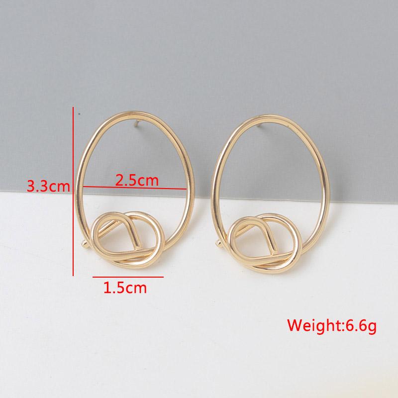 New Exaggerated Twist Metal Dangle Earrings for Women Gold Color Punk Fashion Female Hanging Earrings Boho Geometry Ear Zircon