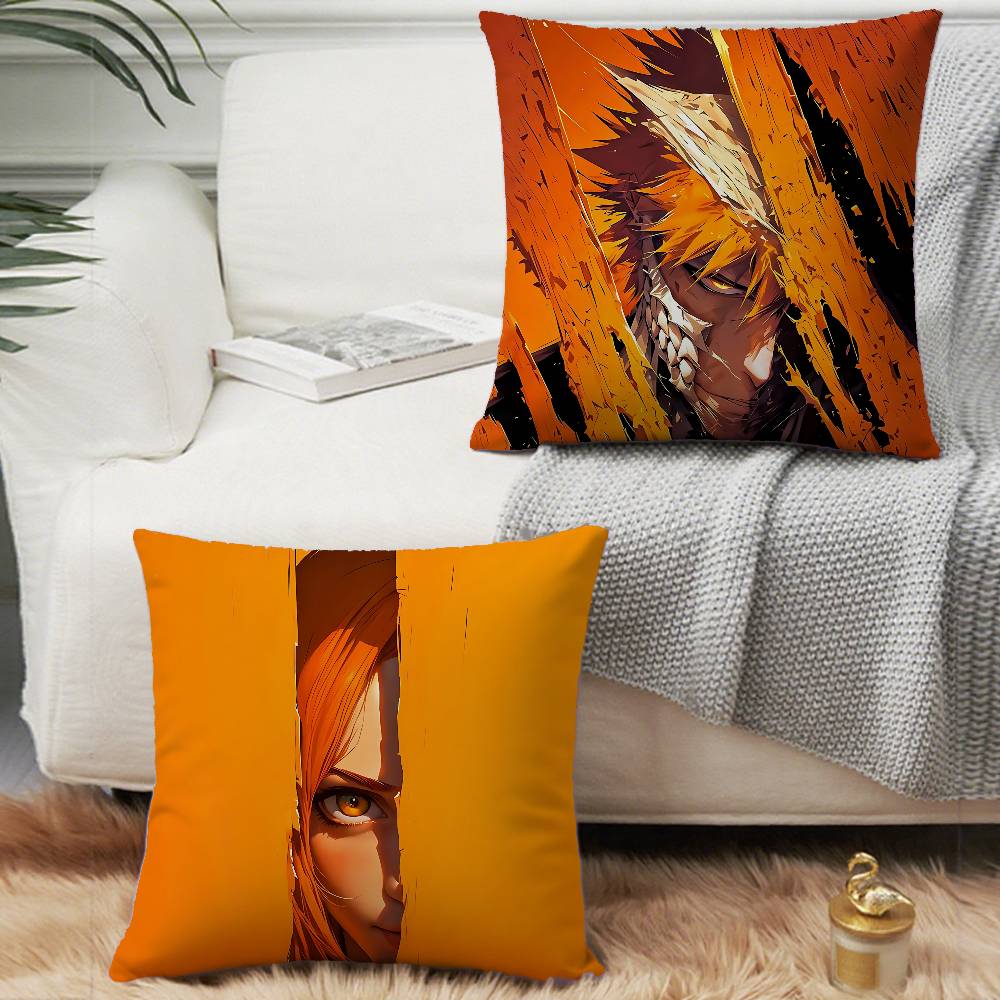 1PC A-Anime B-Bleach Character  Pillow Case Square  Bedroom Sofa Leisure Comfort Cushion Car Home Decoration Pillowcase 40x40